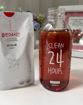 클린24시간 1BOX(5포) + 전용보틀(500ml) — 5점을 준 리뷰어가 2023년 8월 올린 사용 사진