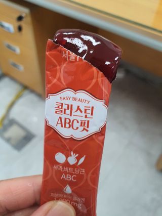 서울에프엔비 콜라스틴 3종 뷰티젤리스틱 45입 [ABC핏 15입 /  석류핏 15입 / 청스피루리나 15입] — 5점을 준 리뷰어가 2021년 7월 올린 사용 사진