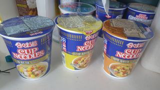 NISSIN 닛신 컵누들  4종 - 씨푸드오리지날, 씨푸드 스파이시, 씨푸드 커리, 씨푸드 XO소스 — 5점을 준 리뷰어가 2022년 4월 올린 사용 사진