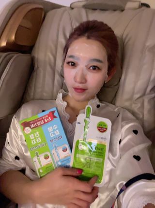 메디힐 올리브영 1등 마스크팩 워터마이드팩 2매 + 티트리팩 2매 기획세트 — 5점을 준 리뷰어가 2021년 3월 올린 사용 사진