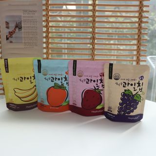 아비삭 과일칩 딸기, 감, 포도, 바나나 4종 — 3점을 준 리뷰어가 2021년 8월 올린 사용 사진