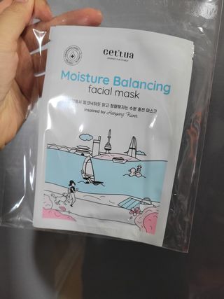 세뚜아(Cettua) 나우[세뚜아] 모이스처 밸런싱 페이셜 마스크 Cettua Moisture Balancing Facial Mask 4매 — 5점을 준 리뷰어가 2023년 12월 올린 사용 사진