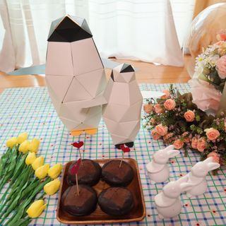 [폴리곤즈] 허들린 패밀리 DIY 블록 세트 (허들린 펭귄 블록+미니허들린 펭귄 블록) — 5점을 준 리뷰어가 2022년 4월 올린 사용 사진
