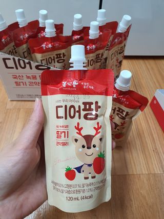 [몸엔용] 우리 아이 건강간식, 달콤한 녹용곤약젤리 디어팡 4종 — 5점을 준 리뷰어가 2022년 4월 올린 사용 사진