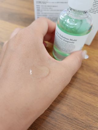 [녹산] 그린 솔루션 멀티 수분 앰플 + 그린 솔루션 멀티 수분크림 — 5점을 준 리뷰어가 2022년 10월 올린 사용 사진