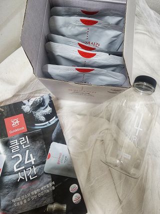 클린24시간 1BOX(5포) + 전용보틀(500ml) — 5점을 준 리뷰어가 2022년 8월 올린 사용 사진