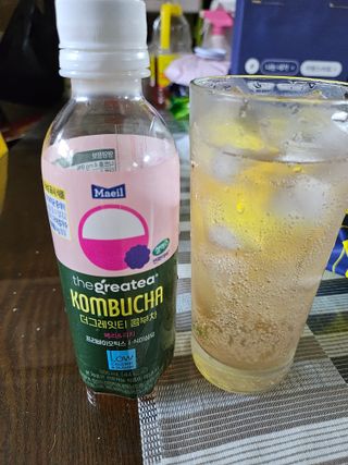 더그레잇티 콤부차 [매일유업] 더그레잇티 44kcal 콤부차 300ml *12개입 (오리지널 6개+베리리치 6개) — 5점을 준 리뷰어가 2023년 8월 올린 사용 사진