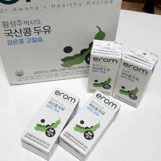 이롬 erom 황성주박사의 국산콩 두유 검은콩 고칼슘 — 5점을 준 리뷰어가 2020년 12월 올린 사용 사진