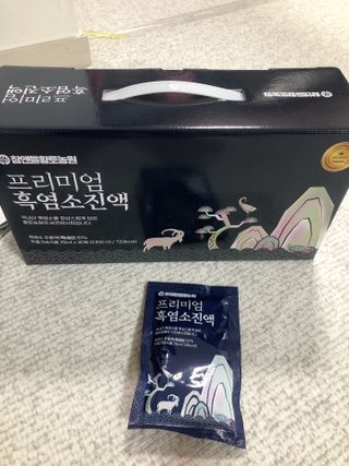 참앤들황토농원 국내산 흑염소를 정성스럽게 담은, 프리미엄 흑염소 진액 70ml x 30포 1박스 — 5점을 준 리뷰어가 2023년 1월 올린 사용 사진