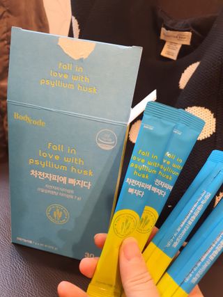 메디포스트 모비타 바디코드 식이섬유 차전자피에 빠지다 30포 — 5점을 준 리뷰어가 2022년 12월 올린 사용 사진