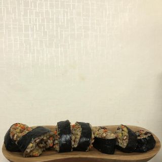 해풀잎 누구나 김밥*1ea [(혼합야채 35g *1ea,  김밥김 (5g, 5ea),  양념간장 (6g, 5ea), 참기름(5g, 2ea)] — 3점을 준 리뷰어가 2022년 7월 올린 사용 사진