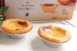 디앙뜨 포르투갈 에그타르트 오리지널 맛+패션후르츠+초콜릿타르트 맛 중 택1 — 5점을 준 리뷰어가 2021년 8월 올린 사용 사진