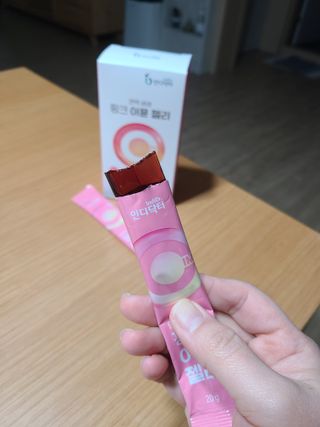 [인디닥터] 면역 생생 핑크 이뮨 젤리 — 5점을 준 리뷰어가 2022년 5월 올린 사용 사진
