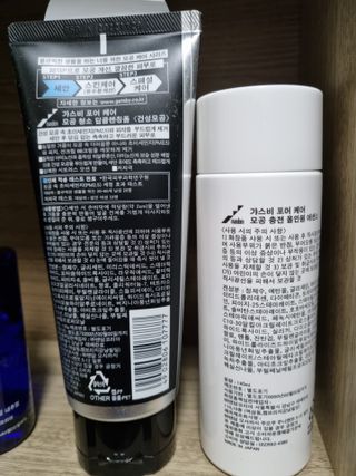 [갸스비] 명불허전, 남성을 위한 브랜드 갸스비의 올인원, 폼클렌징, 헤어오일 3종 — 5점을 준 리뷰어가 2021년 3월 올린 사용 사진