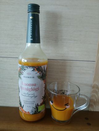 H365 [Kaskein Luomutyrniglögi] 핀란드 전통 무알콜 멀드와인 시벅톤 글로기 — 4.5점을 준 리뷰어가 2021년 4월 올린 사용 사진