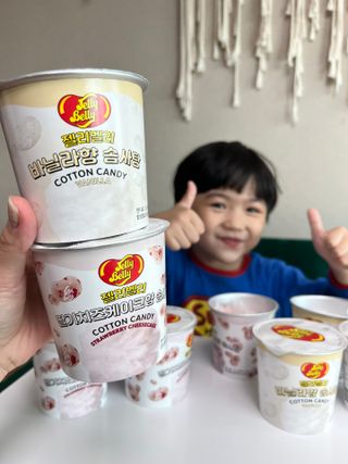 젤리벨리 솜사탕 2종-딸기치즈케이크, 바닐라 — 5점을 준 리뷰어가 2022년 4월 올린 사용 사진