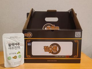 참유원 특허제조 활력 여주진액 여주즙 50포 — 5점을 준 리뷰어가 2022년 1월 올린 사용 사진