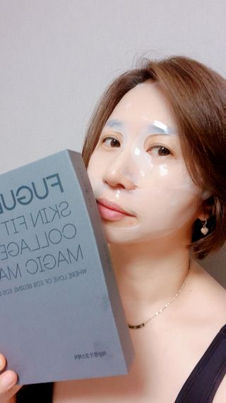 약손명가코스메틱 에오스보떼 푸가 64 스킨 핏 콜라겐 매직 마스크 — 5점을 준 리뷰어가 2021년 1월 올린 사용 사진