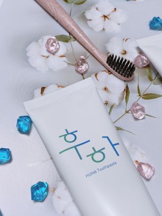 [심폐소생소] 무불소 임산부 천연 치약 — 4.5점을 준 리뷰어가 2021년 9월 올린 사용 사진