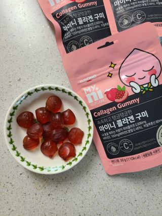 일동제약 마이니 마이니 늘씬날씬 콜라겐 세트 — 5점을 준 리뷰어가 2021년 2월 올린 사용 사진