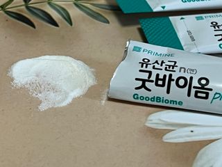 프리마인 유산균 국가지정연구소 선정, 살아있는 생유산균 200억 마리의 힘. 유산균n굿바이옴플러스 — 5점을 준 리뷰어가 2022년 4월 올린 사용 사진