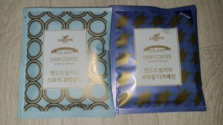 (주)쟈뎅 쟈뎅 클래스 핸드 드립 커피 10P 2종_디카페인 1종+랜덤 플레이버 1종 — 5점을 준 리뷰어가 2021년 4월 올린 사용 사진