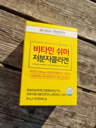 자연에온 경남제약 비타민 쉬머 저분자콜라겐 20g x 30포 — 5점을 준 리뷰어가 2021년 12월 올린 사용 사진