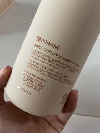 프리마인 더이상 뻣뻣하고 효과없는 탈모샴푸는 NO. 근본부터 케어하는 셀베이스 그린티샴푸(500ml) — 5점을 준 리뷰어가 2023년 3월 올린 사용 사진