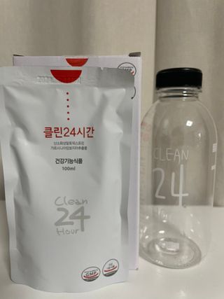 클린24시간 1BOX(5포) + 전용보틀(500ml) — 5점을 준 리뷰어가 2023년 6월 올린 사용 사진