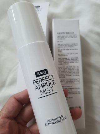 리생 [Re생] 퍼팩트 앰플 이중 기능성 미스트 100ml  피부미백 주름개선 = 총 2개 200ml 증정 — 5점을 준 리뷰어가 2021년 9월 올린 사용 사진