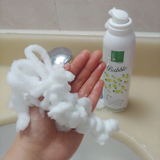 여우두마리 아기 버블클렌저 버블폼 거품놀이 유아바디워시 배쓰밤 입욕제 — 5점을 준 리뷰어가 2021년 2월 올린 사용 사진