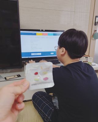 [안국약품] 브이팩 올인원 멀티바타민 주니어용 — 5점을 준 리뷰어가 2021년 3월 올린 사용 사진