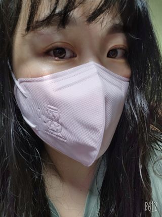 [숨그림]  덴탈마스크 짱구 우리아이 그리고 내가 쓰는 믿을수있는 케릭터 마스크  16종 — 4점을 준 리뷰어가 2021년 10월 올린 사용 사진