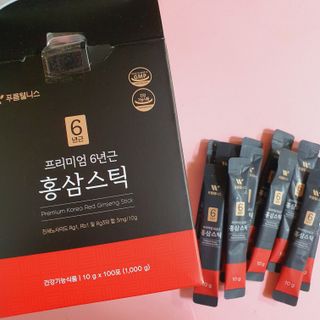 [푸름웰니스] 프리미엄 6년근 홍삼스틱 3mg x 100포 — 5점을 준 리뷰어가 2022년 2월 올린 사용 사진