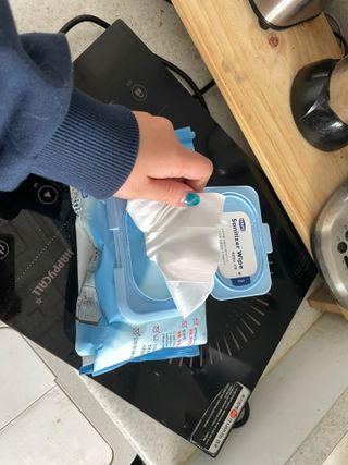 햅스 세균없는 주방 대형 2팩, HAPS sanitizer wipe — 4.5점을 준 리뷰어가 2022년 2월 올린 사용 사진