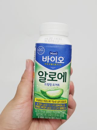 LIVE 매일바이오 알로에 드링킹 요거트 — 5점을 준 리뷰어가 2022년 4월 올린 사용 사진
