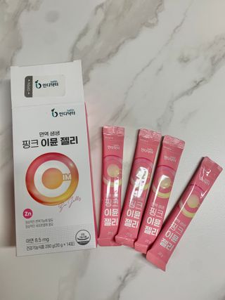 [인디닥터] 면역 생생 핑크 이뮨 젤리 — 4.5점을 준 리뷰어가 2022년 5월 올린 사용 사진