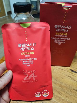 클린24시간 레드박스 1BOX(5포) + 전용보틀(500ml) — 5점을 준 리뷰어가 2024년 1월 올린 사용 사진