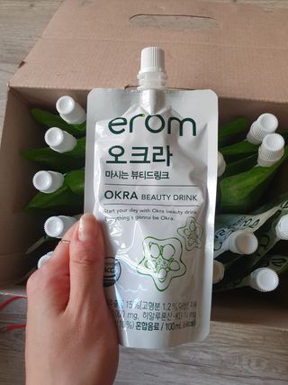 [이롬] 오크라 마시는 뷰티드링크 100mL x 20입 — 4.5점을 준 리뷰어가 2022년 9월 올린 사용 사진