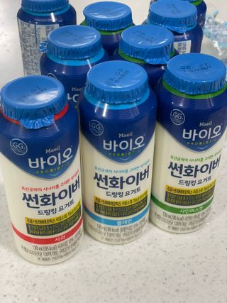 LIVE 매일바이오 썬화이버 드링킹 요거트 — 5점을 준 리뷰어가 2022년 8월 올린 사용 사진