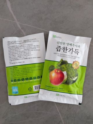 즙한가득 양배추사과즙/석류즙 30포, 선물박스 택1 — 5점을 준 리뷰어가 2022년 1월 올린 사용 사진