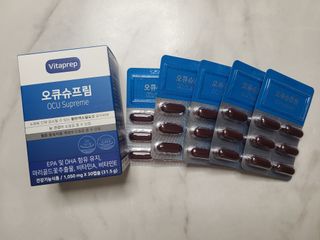 뉴트리션팩토리 비타프렙 오큐슈프림 루테인 오메가3 1050mg — 5점을 준 리뷰어가 2021년 9월 올린 사용 사진
