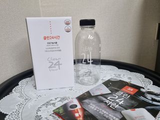 클린24시간 1BOX(5포) + 전용보틀(500ml) — 4점을 준 리뷰어가 2023년 2월 올린 사용 사진