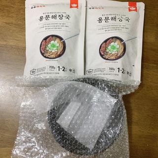 요리반상회 용문해장국 2팩 + 뚝배기 1개 — 4.5점을 준 리뷰어가 2021년 3월 올린 사용 사진