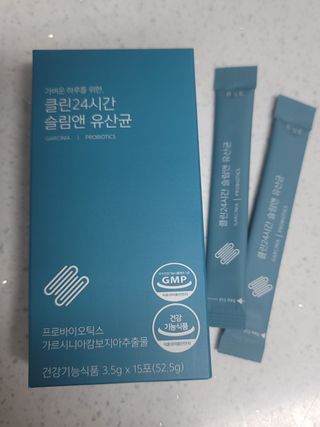 클린24시간 슬림앤유산균 1박스 (3.5g X 15포) — 5점을 준 리뷰어가 2022년 8월 올린 사용 사진