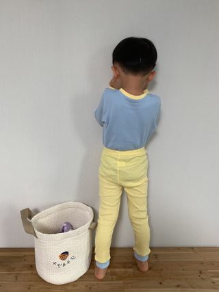 유비맘 캔디팡팡 내의/내복 상하 세트 — 5점을 준 리뷰어가 2021년 3월 올린 사용 사진
