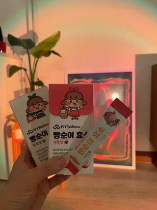 아이비웰니스 빵순이 효소 키위맛 7포 + 석류맛 7포 (총 14포, 2주분) — 2.5점을 준 리뷰어가 2022년 10월 올린 사용 사진