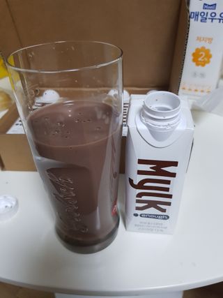 이너프 뮐크 초콜릿맛 — 5점을 준 리뷰어가 2022년 9월 올린 사용 사진