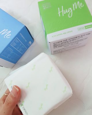 허그미 유기농 순면커버 팬티라이너 + 울트라라이너 — 5점을 준 리뷰어가 2021년 8월 올린 사용 사진