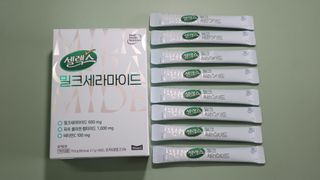 셀렉스스포츠 셀렉스 밀크세라마이드 저분자피쉬콜라겐 28포 X 1박스 — 5점을 준 리뷰어가 2021년 6월 올린 사용 사진
